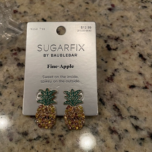 Fine-Apple Baublebar Earrings, gold with yellow and green - Picture 2 of 3
